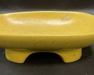 MCM Vtg NAPCO Yellow Ceramic Footed Candy Dish