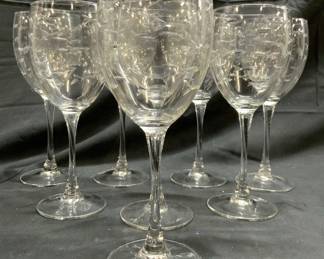 Set 8 Crystal Wine Glasses In Boxes