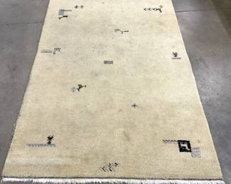 IKEA Wool Pile Fringed Area Rug