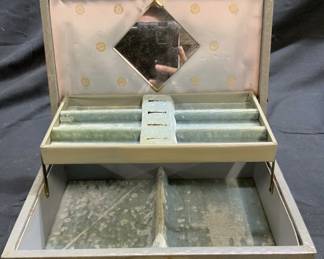 Vintage Jewelry Box W Hinged Lid