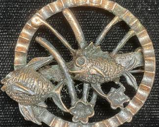 Vintage Copper Fish Brooch