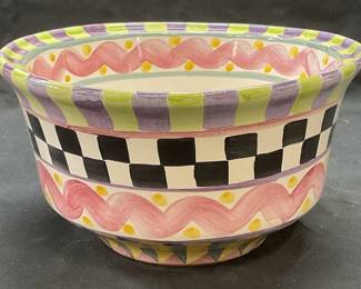 Mackenzie Childs Piccadilly Terracotta Bowl
