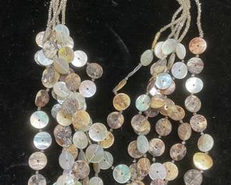 Vintage Avon Faux MOP Coin Necklace