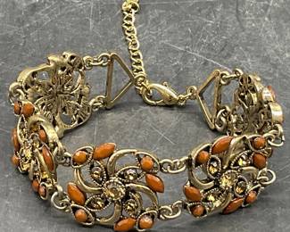 Vintage Bejeweled Crystal Bracelet