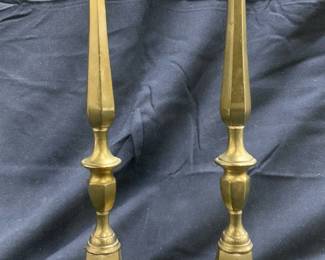 Vintage Pair Of Brass Candlesticks
