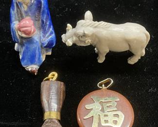 Lot 4 Asian Pendants & Figurals