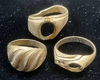 Lot 3 Vintage 10k Gold Filled Rings