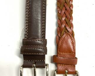 Lot 2 Leather Belts, Angelo Nardelli Italy & More