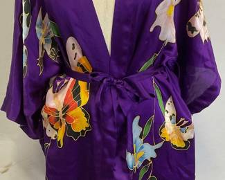 Xiuzhen Purple Butterfly Silk Robe