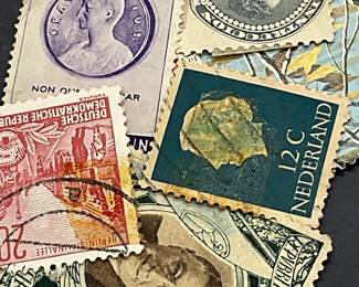 Group Lot 50+ Vintage Stamps & Ephemera