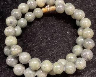 Vintage Jade Beaded Choker Necklace