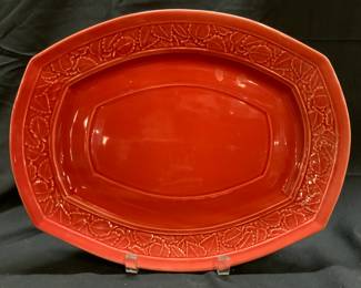 DANSK INTL Red Ceramic Serving Dish