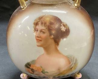 Royal Vienna Austria Porcelain Portrait Vase