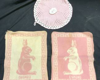 Reversible Bunny Baby Blankets Crochet Pot Holder