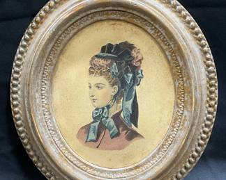 BORGHESE Victorian Woman Fashion Chalkware