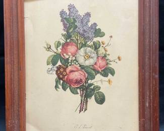 After J. L. Prevost Botanical Flower Lithograph