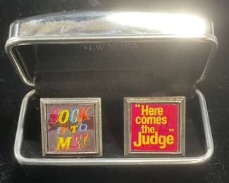 Vtg Avon Laugh In Lenticular Cufflinks