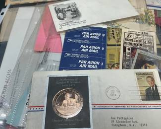 Group 50+ Vtg Ephemera, Air Mail, Coin, Military