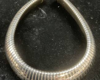 Vintage Silver Tone Collar Statement Necklace