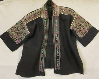 Vintage Floral Motif Embroidered Jacket