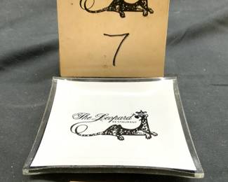 THE LEOPARD RESTAURANT Trink Dish Tbl Card & More