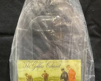 Golfers Cabernet Wine Bottle Cheese Board NIP