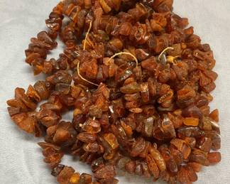 Group Lot Amber Chip Beads, Jewelry Makers