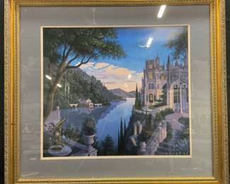 Framed Jim Buckels Cheshire Moon Lithograph