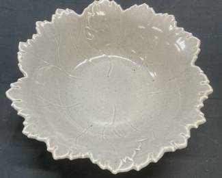 MCM Vtg Woodfield Steubenville Ceramic Leaf Bowl