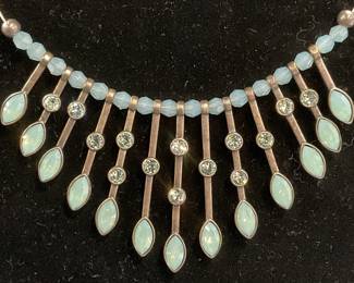 Swarovski Touchstone Blue Crystal Necklace