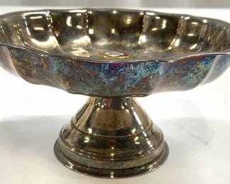 CENTENNIAL CUP Monogrammed Silv Pl Pedestal Dish