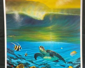 Robert Wyland North Shore Surf Lithograph