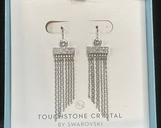 Swarovski Touchstone Crystal Chain Earrings