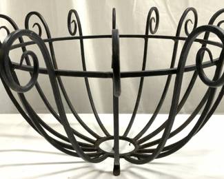 Vintage Iron Bowl Form Plant Stand