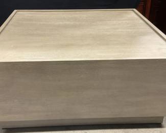 Modern Square Form Wheeled Coffee Table