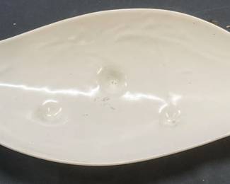 Mid Century Modern Vtg White Ceramic Bowl