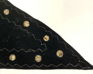 Womens Black Velvet Scarf