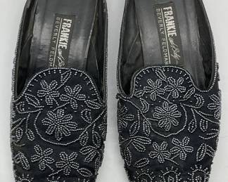 Vtg Frankie & Baby Beverly Feldman Beaded Mules