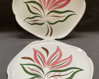 MCM Pair Continental Kilns Bali Hai Ceramic Plates