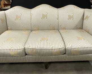 DONGHIA Upholstered Lion Motif Three Seater Sofa