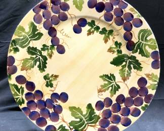 LA CERAMICA VBC NOVE Porc Grape & Vine Plate