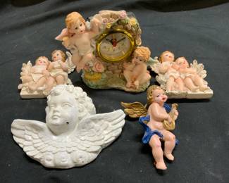 Lot 5 Assorted Cherub Accessories