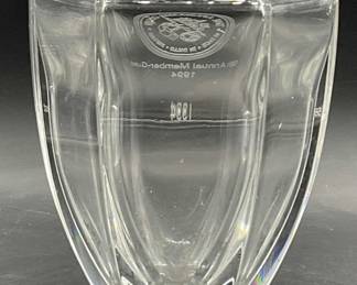WATERFORD Signed Engraved Crystal Vase