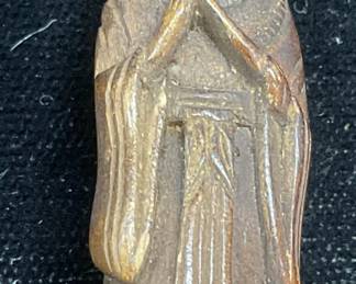 Carved Wood Figural Netsuke Pendant