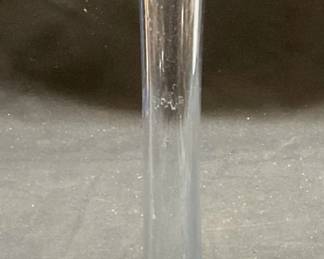 Vtg Blue Controlled Bubble Art Glass Vase