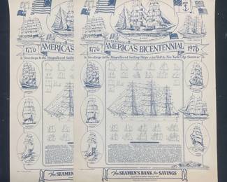 2 Seamans Bank 1976 American Bicentennial Posters
