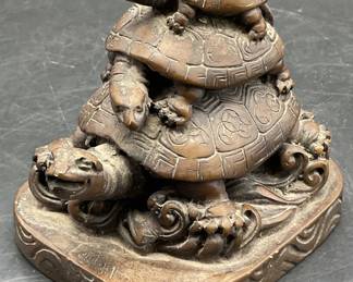 WORLD BUYERS Handmade Turtle Tower Figural