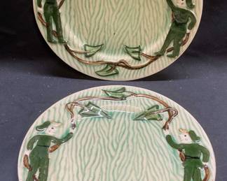 Pair L Batlin & Son Jack & The Beanstalk Plates