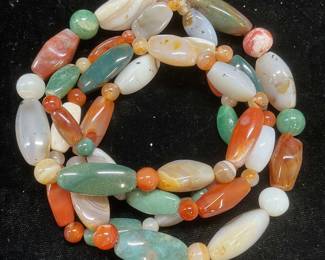 Beaded Semiprecious Gemstone Necklace