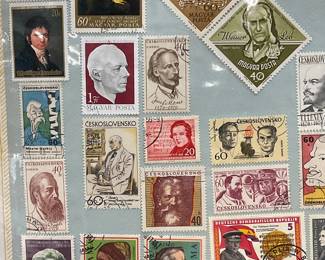 Group Lot 100+ Vtg Foreign Stamps, 1st Issue+